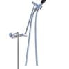 All-Metal Outdoor Handheld Shower Kit with Self-Closing Pull Bar Valve - Chrome