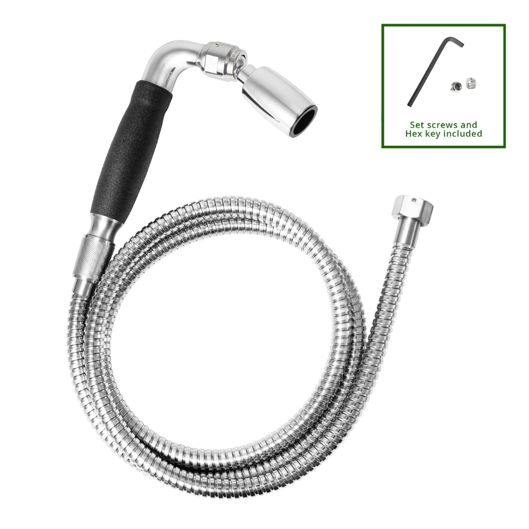 Vandal Resistant All-Metal Handheld Shower Head w/Built-In Trickle