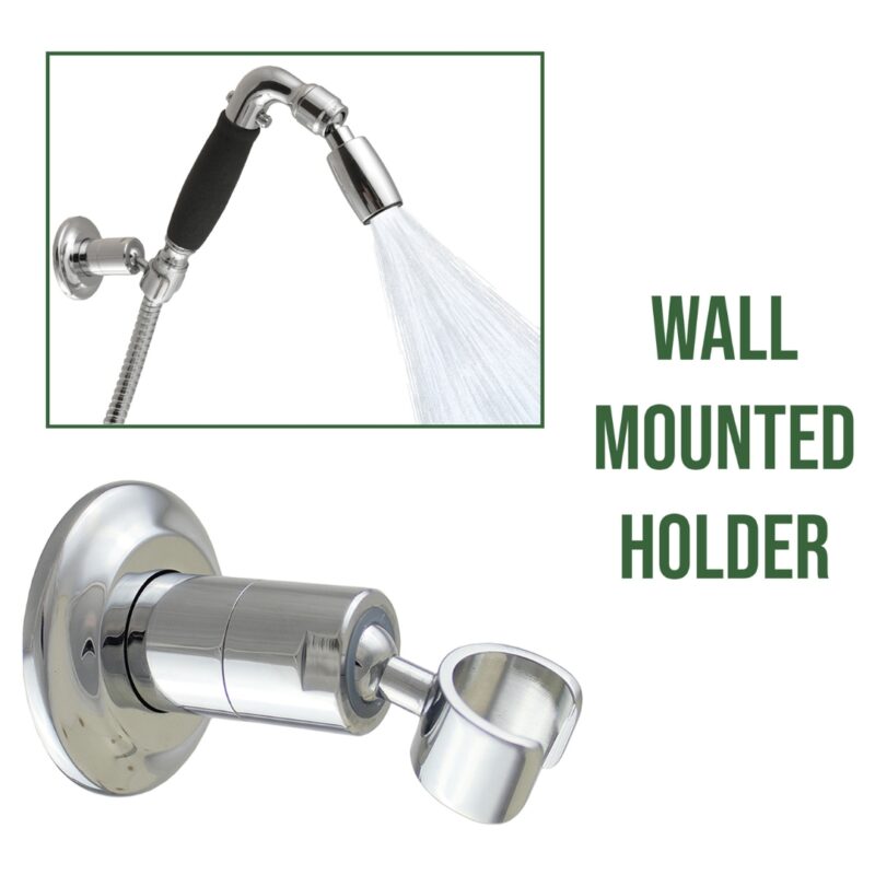 Handheld Holder - Wall Mounted - Chrome Finish