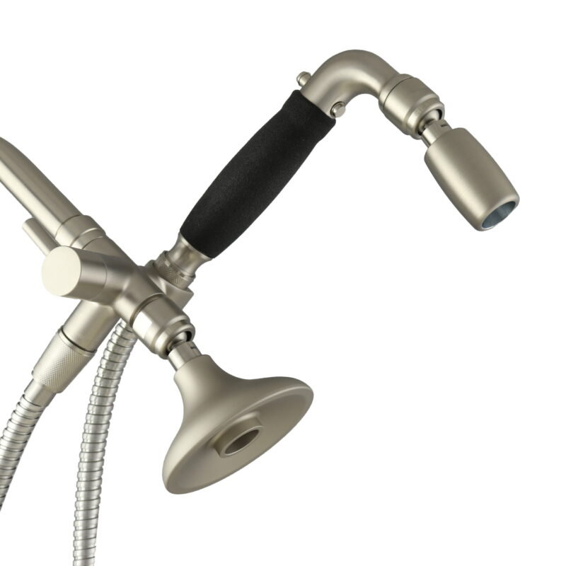 High Sierra Brushed Nickel, Half Dome Rain Shower, Low-Flow Combination Kit with Handheld Shower Head and Diverter Valve