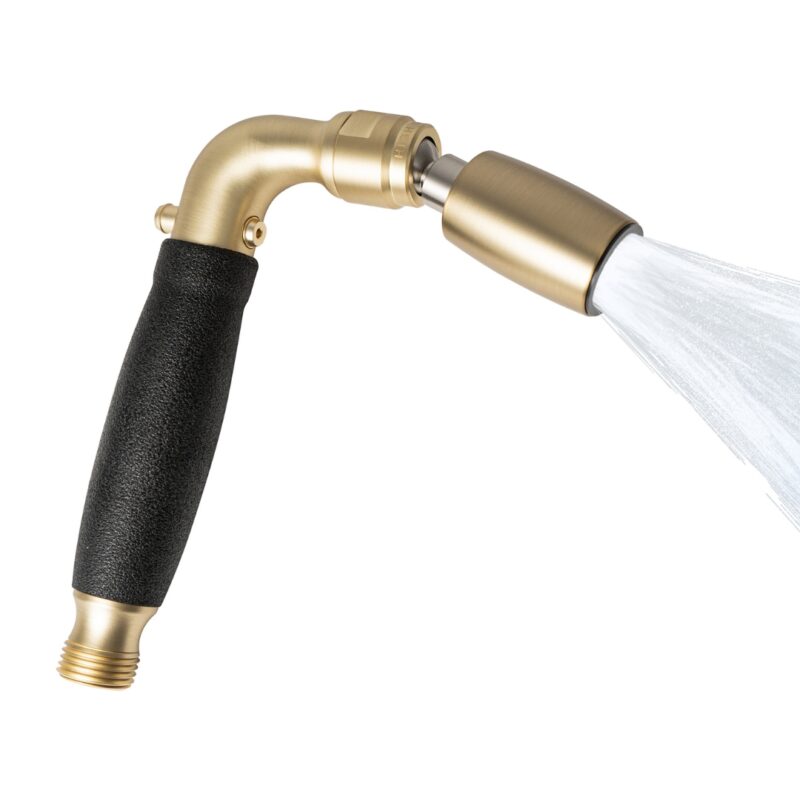 Classic™ RV Handheld - Brushed Gold - Forever™ Rubber Grip - with Trickle Valve
