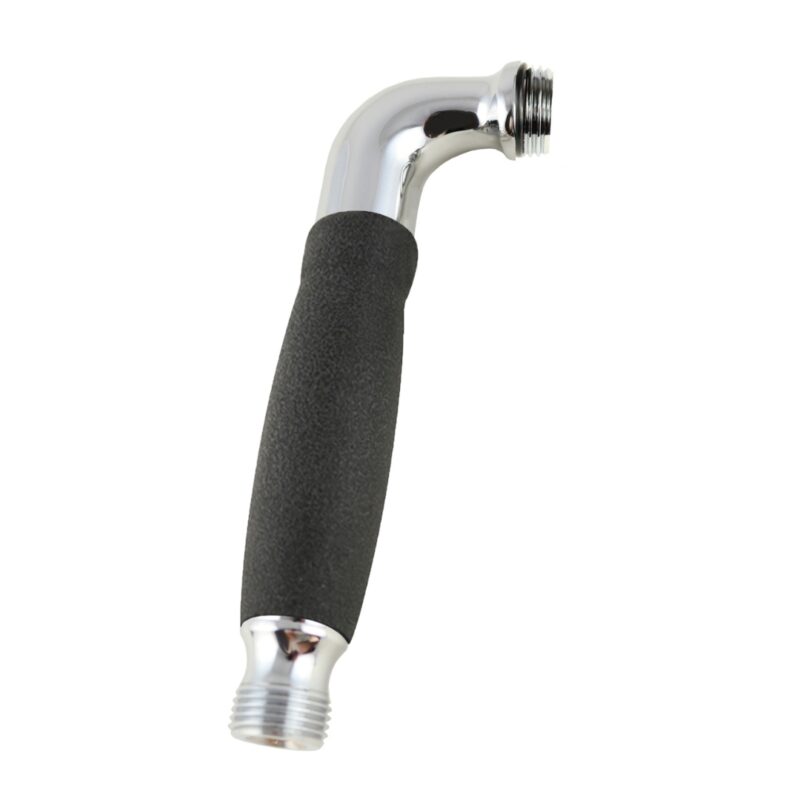 Shower Handle - Chrome - Black NonSlip Grip