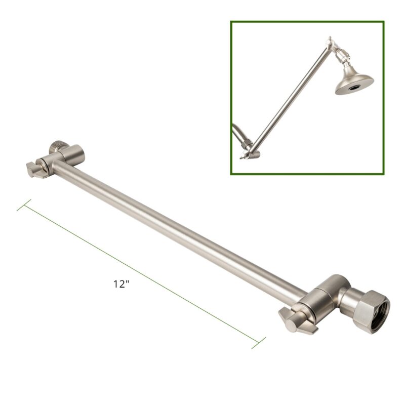 Adjustable Extension 12 inch Brushed Nickel Finish