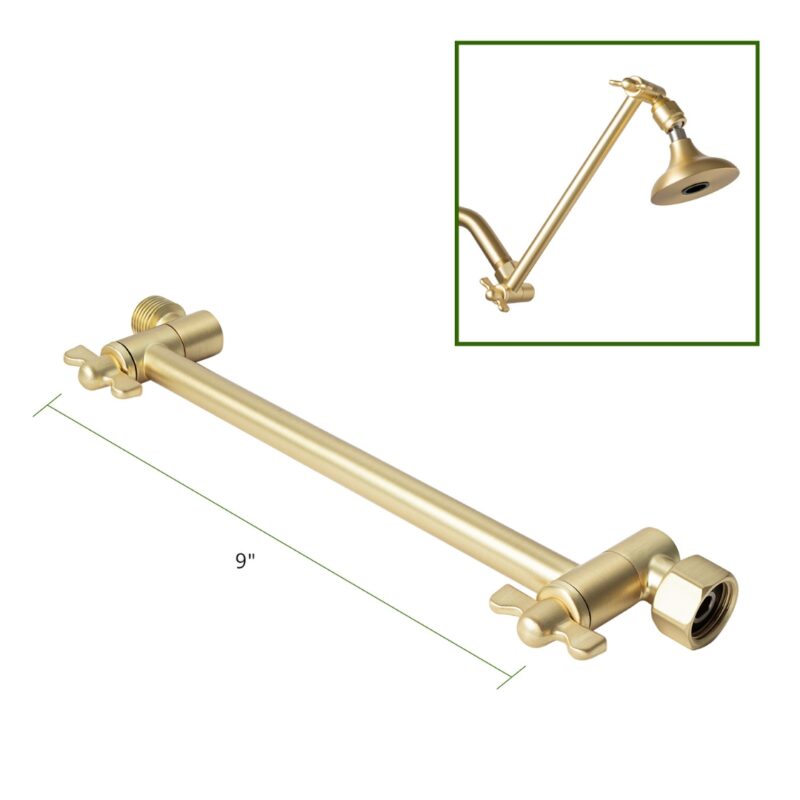 Adjustable Extension 9 inch Brushed Gold Finish