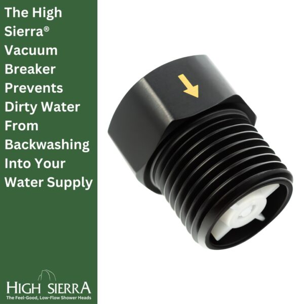 Handheld Shower Vacuum Breaker - Matte Black Finish - Image 4
