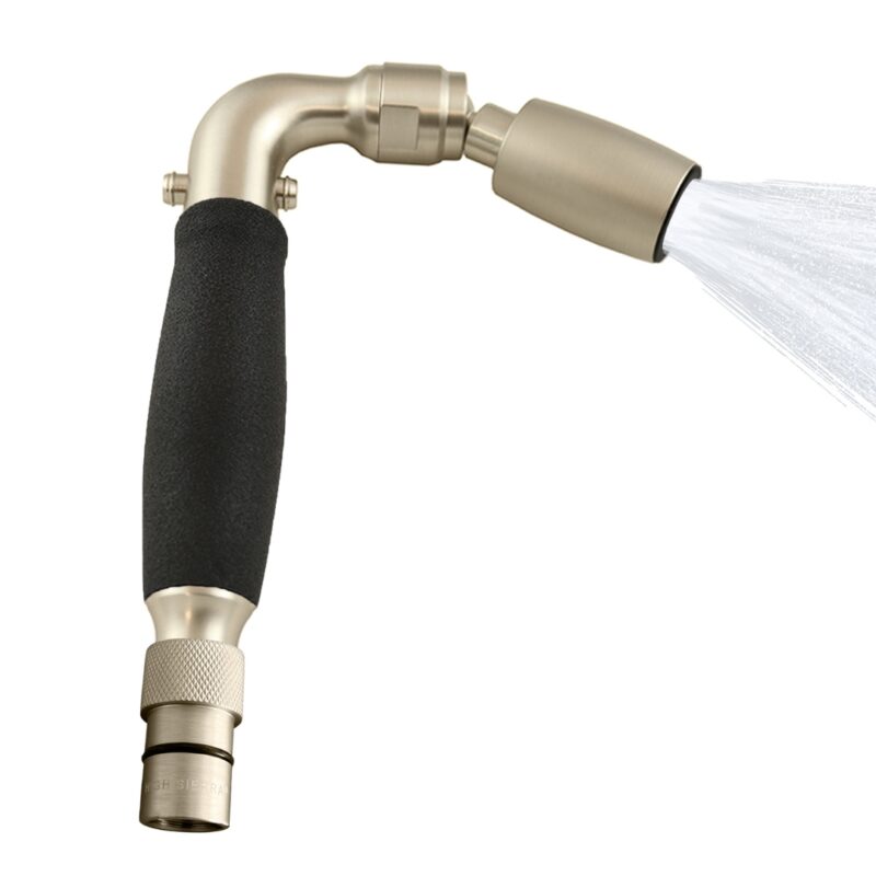 High Sierra RV Handheld Shower Head - for Oliver™ travel trailers 2021 and newer models - Brushed Nickel with Forever™ Rubber Grip