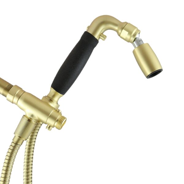 4-Way Combo Kit - Handheld without Fixed Shower Head -  Brushed Gold - Forever™ Rubber Grip - with Trickle Valve