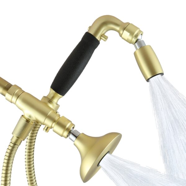 4-Way Combo Kit - Handheld with HALF DOME® Shower Head - Brushed Gold - Forever™ Rubber Grip - with Trickle Valve