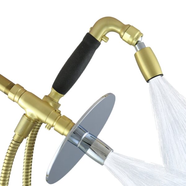 4-Way Combo Kit - Handheld with Reflections™ Shower Head -  Brushed Gold - Forever™ Rubber Grip - with Trickle Valve