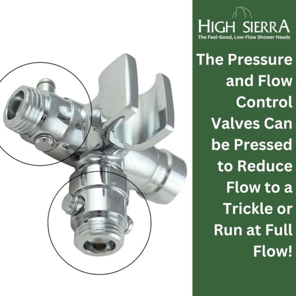 Fixed and Handheld Combo Diverter Valves (4 Way) with Built-in Handheld Holder - Matte Black Finish - Image 3