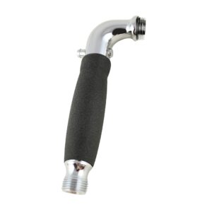 Shower Handle - Chrome - Black NonSlip Grip - with Trickle Valve