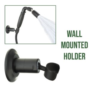 Handheld Holder - Wall Mounted - Matte Black Finish
