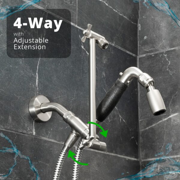 4-Way Combo Kit - Handheld without Fixed Shower Head -  Brushed Gold - Standard Grip - with Trickle Valve - Image 6