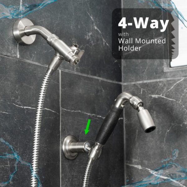 4-Way Combo Kit - Handheld without Fixed Shower Head -  Brushed Gold - Standard Grip - with Trickle Valve - Image 8