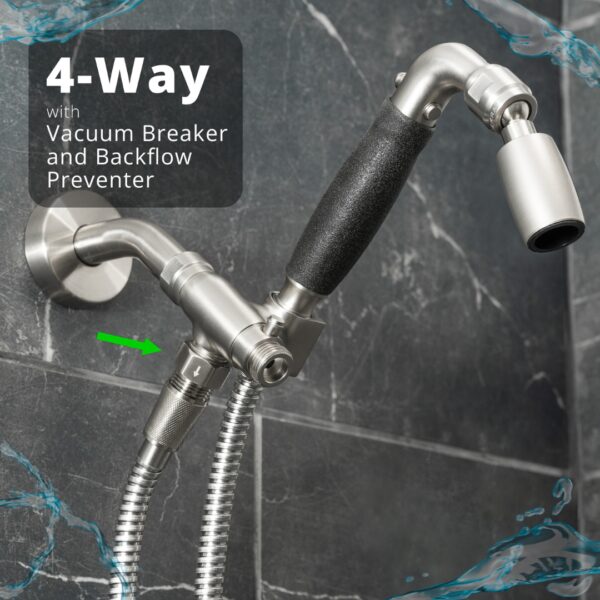 4-Way Combo Kit - Handheld without Fixed Shower Head -  Brushed Gold - Standard Grip - with Trickle Valve - Image 10