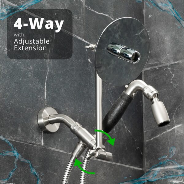 4-Way Combo Kit - Handheld with Reflections™ Shower Head -  Chrome - Standard Grip - with Trickle Valve - Image 7