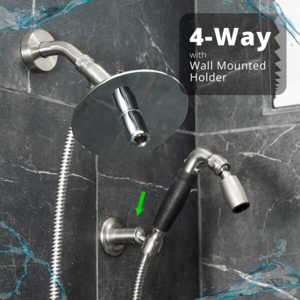 4-Way Combo Kit - Handheld with Reflections™ Shower Head -  Chrome - Standard Grip - with Trickle Valve - Image 9