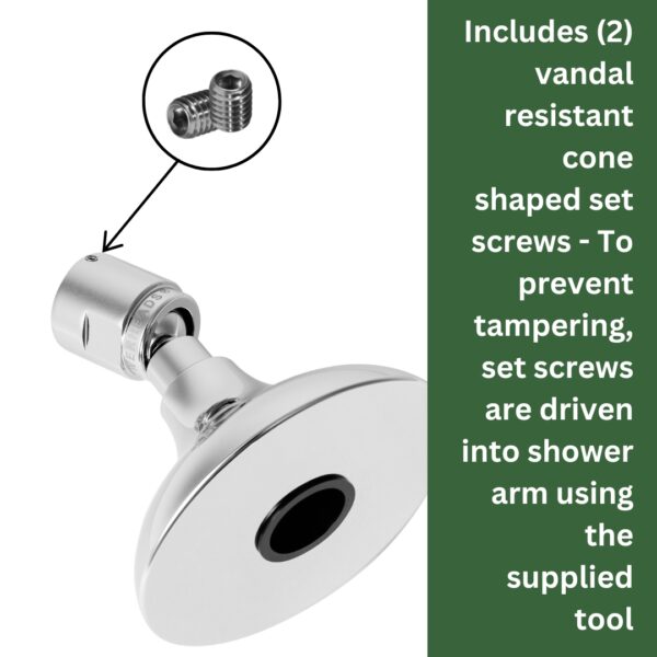 Retrofits Half Dome® Shower Head with 1/2 inch-14 NPS Female Threads - Chrome (Swivel) - Image 4