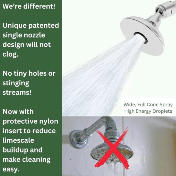 Retrofits Half Dome® Shower Head with 1/2 inch-14 NPS Female Threads - Chrome (Swivel) - Image 2