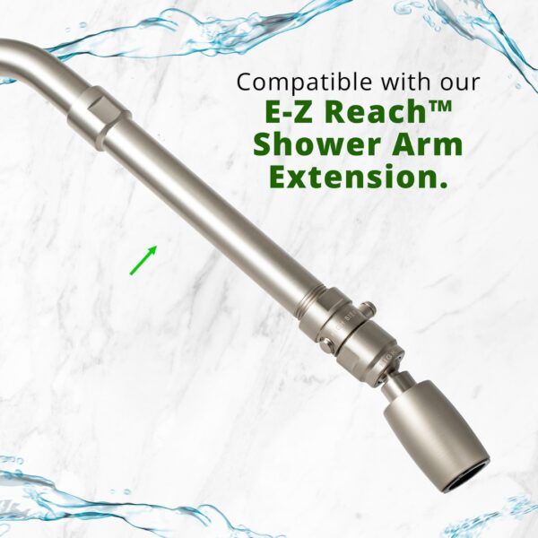 Classic™ Fixed Shower Head - Brushed Nickel - with Trickle Valve - Image 7