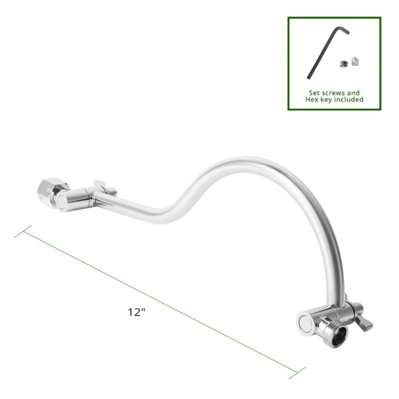 Gooseneck Adjustable Extension 12 inch Chrome Finish