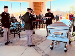 Honoring US veteran 1st Sgt. Henry W. Pope at a 2023 ceremony in Kentucky. US Army photo by Maria Rice McClure