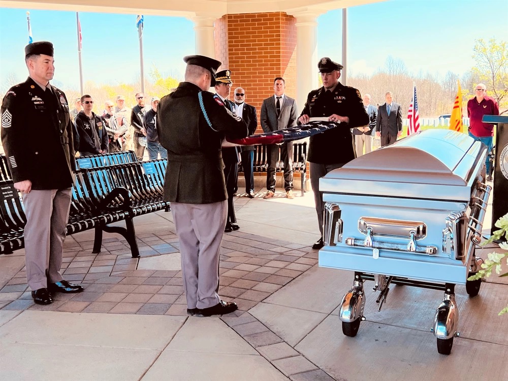Honoring US veteran 1st Sgt. Henry W. Pope at a 2023 ceremony in Kentucky. US Army photo by Maria Rice McClure