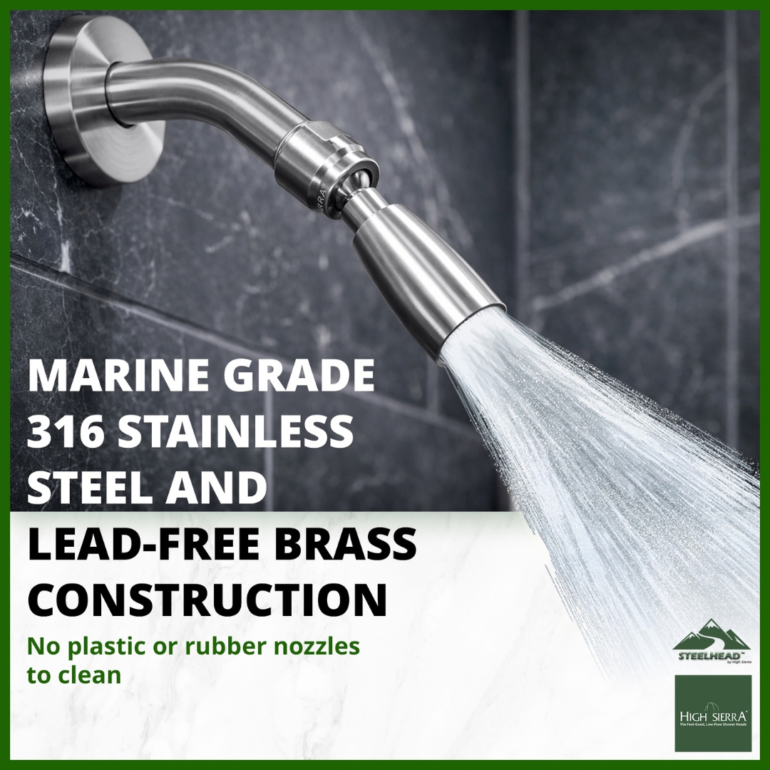 STEELHEAD® Fixed Shower Head - No Trickle Valve - Image 2
