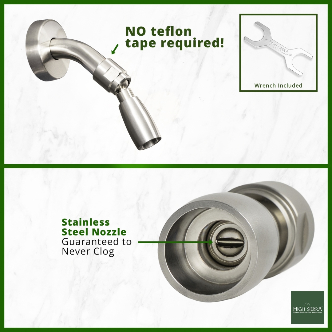 STEELHEAD® Fixed Shower Head with Long Nut - No Trickle Valve - Image 6