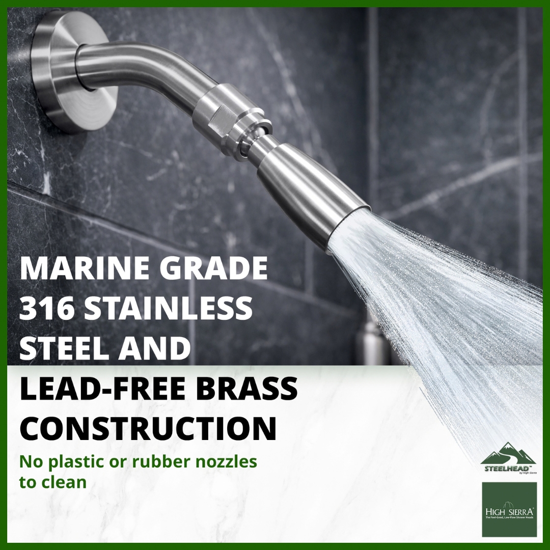 STEELHEAD® Fixed Shower Head - With Trickle Valve - Image 2