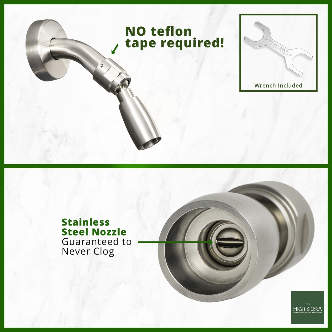 Vandal Resistant STEELHEAD® Shower Head with 1/2 inch-14 NPS Female Threads - Swivel - Image 6